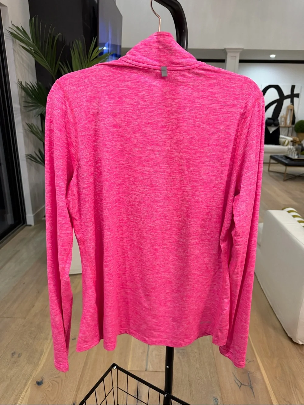 Nike Women’s Hot Pink Dri-FIT Long Sleeve Quarter-Zip Top